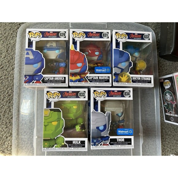 Pop! Avengers Mech Strike Funko Pop Lot! 3 Pops! FunkoExclusive Glow In The Dark - Picture 1 of 6